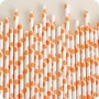 Paper Straw - Orange Polka Dot x25